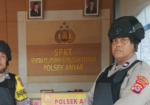 Polsek Anyar Gelar Sispam Mako, Kapolsek Tekankan Kesiapsiagaan Anggota