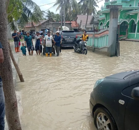 Intensitas Hujan Tinggi,  Kabupaten Bekasi Terendam Banjir, Hingga Merendam Ribuan Hektar Sawah.